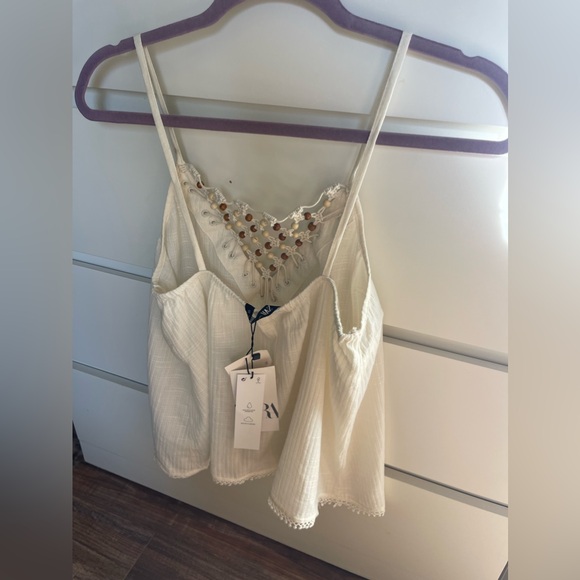 NEW Zara linen cream top - Picture 4 of 4